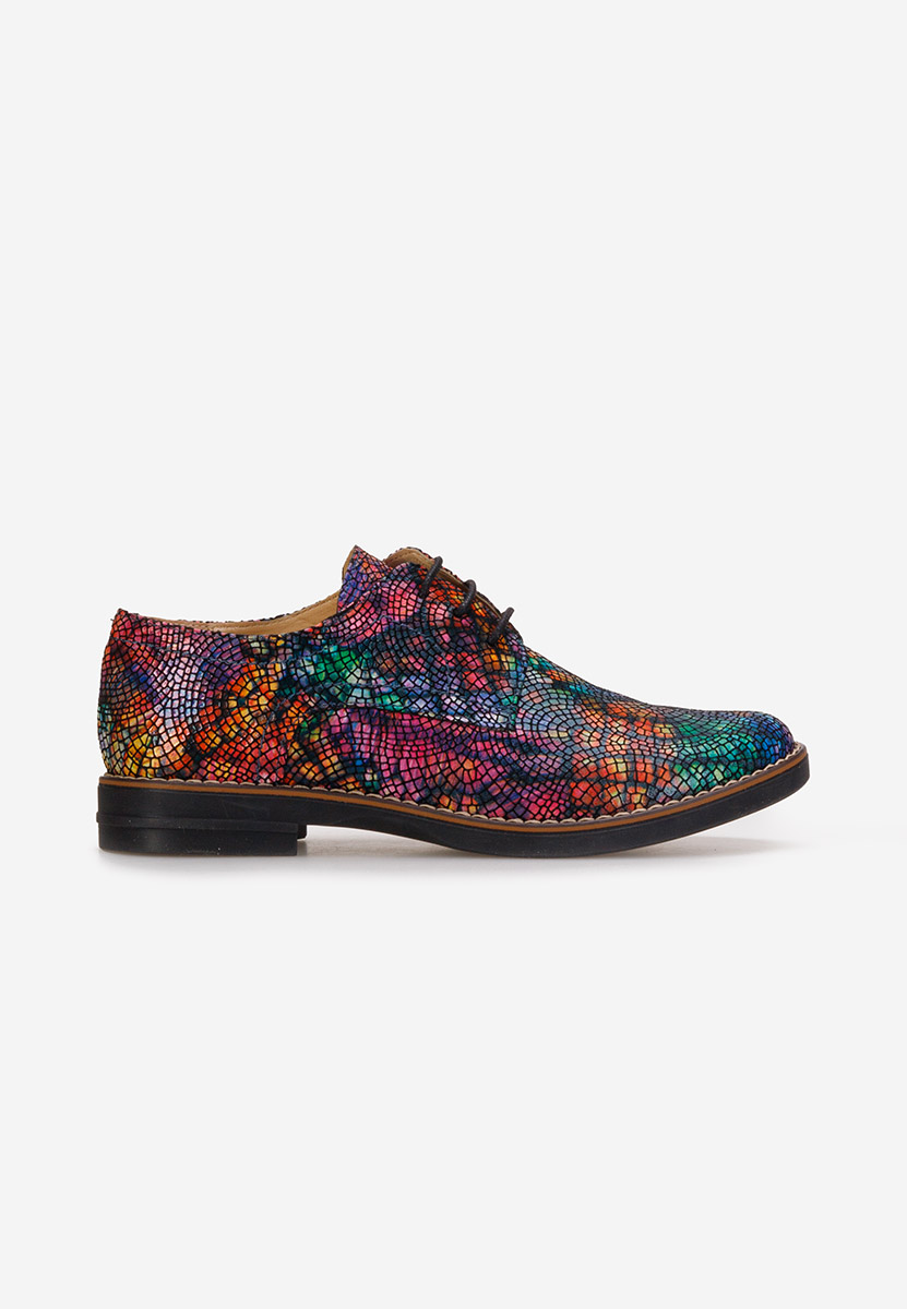 Pantofi derby piele Otivera V14 multicolori