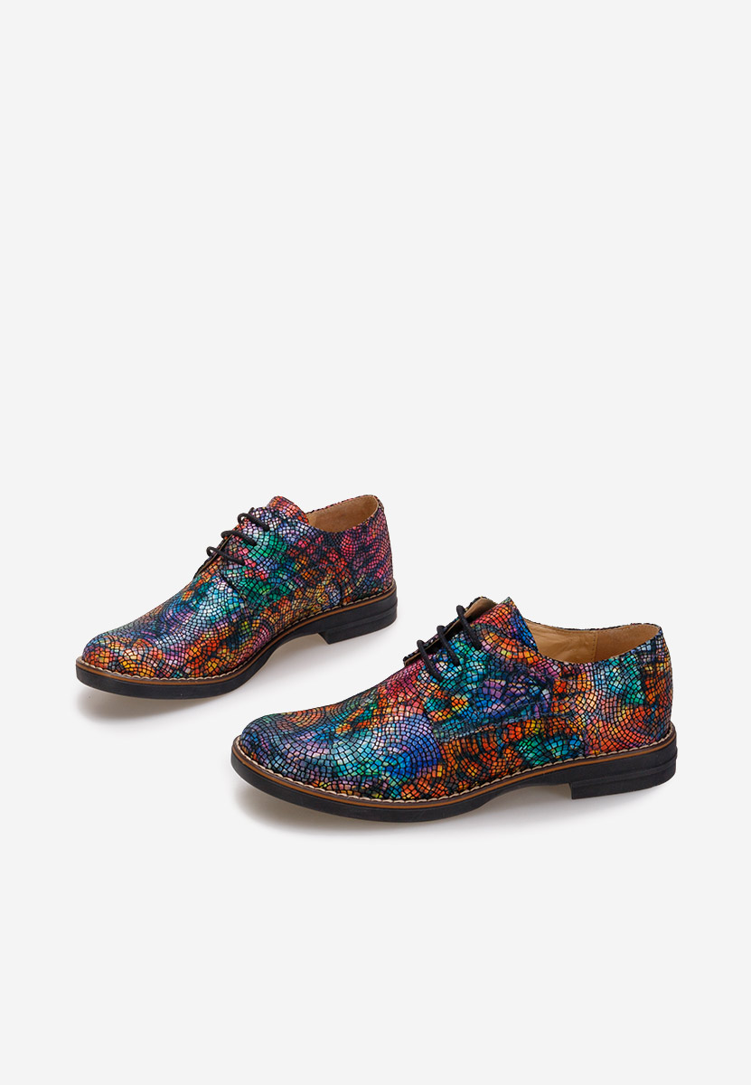 Pantofi derby piele Otivera V14 multicolori