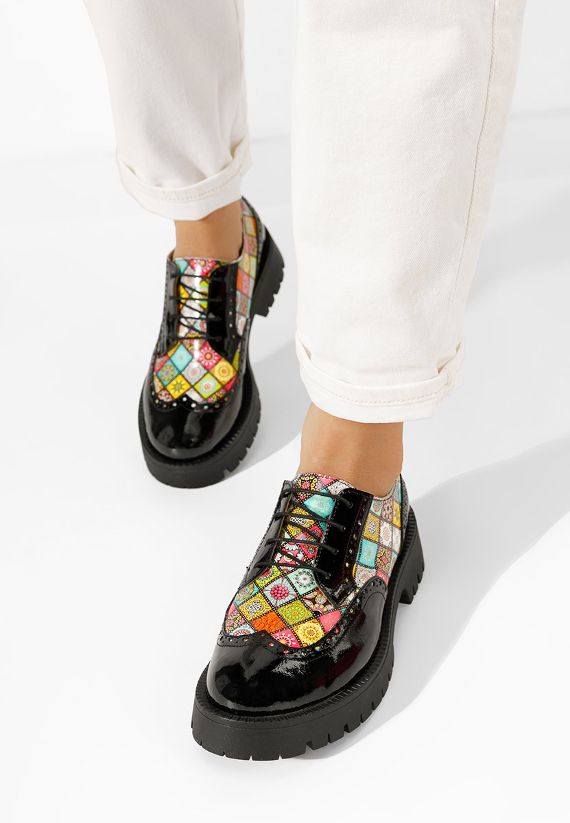 Pantofi dama brogue Flexa V7 multicolori