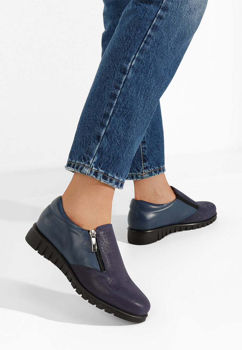 Pantofi casual dama piele Isola navy