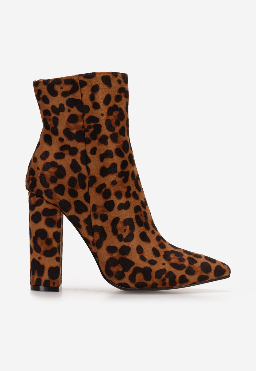 Botine cu toc Padrona V2 leopard