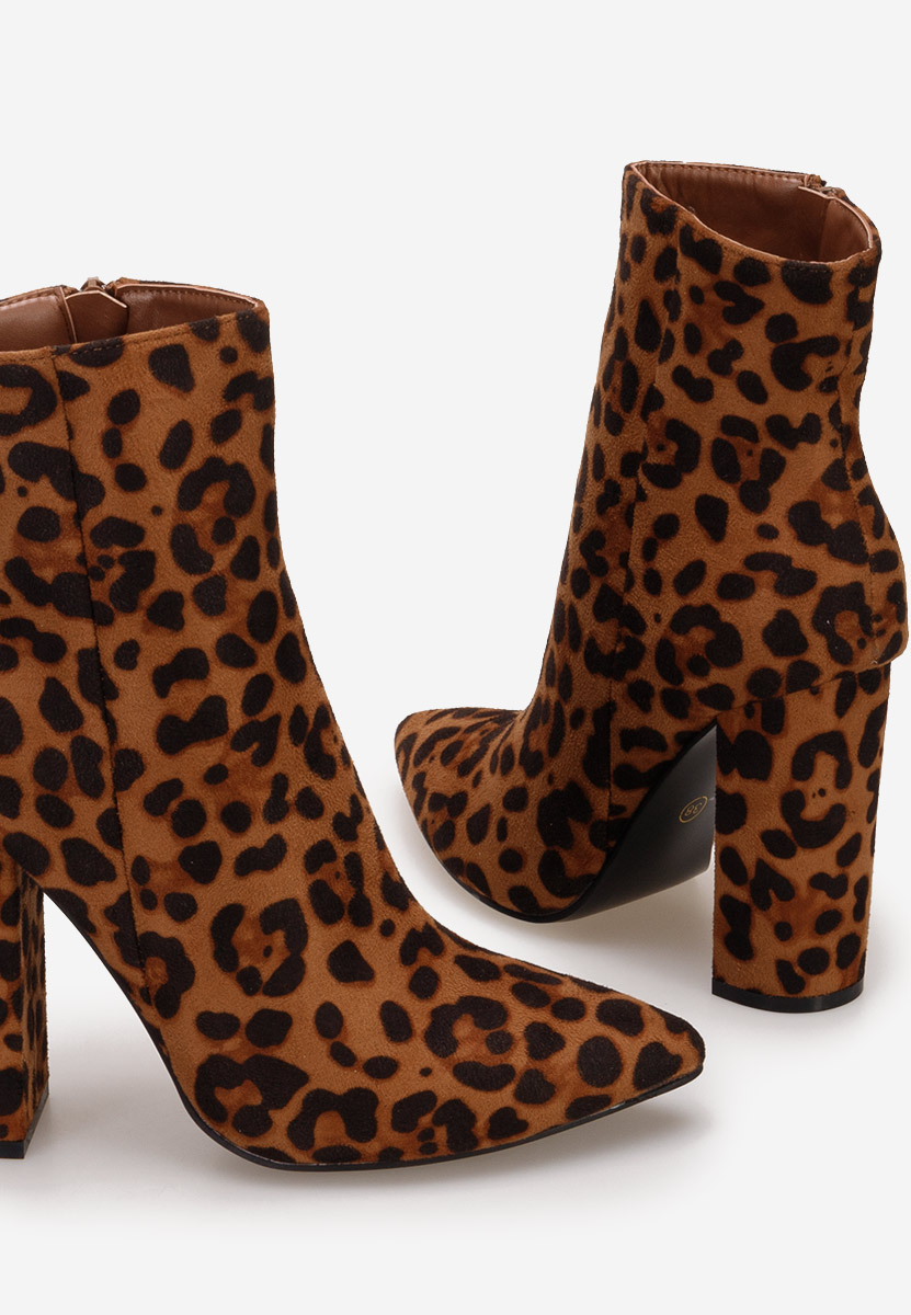 Botine cu toc Padrona V2 leopard