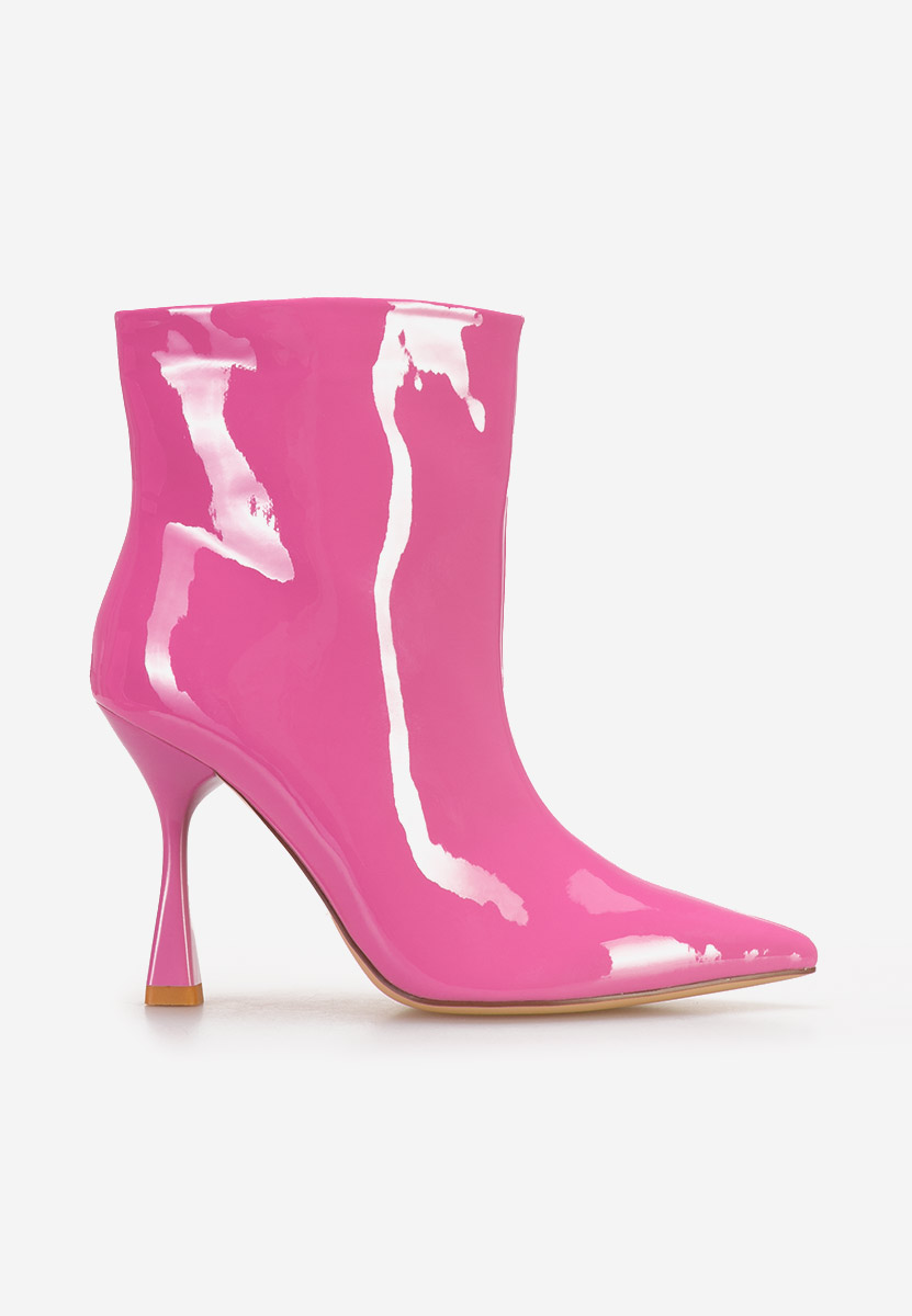 Botine cu toc subtire Thessalia fucsia