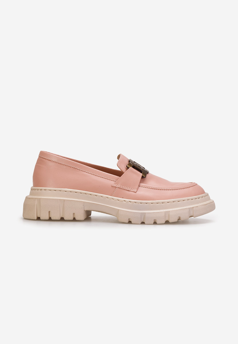 Mocasini piele naturala Haza V3 roz