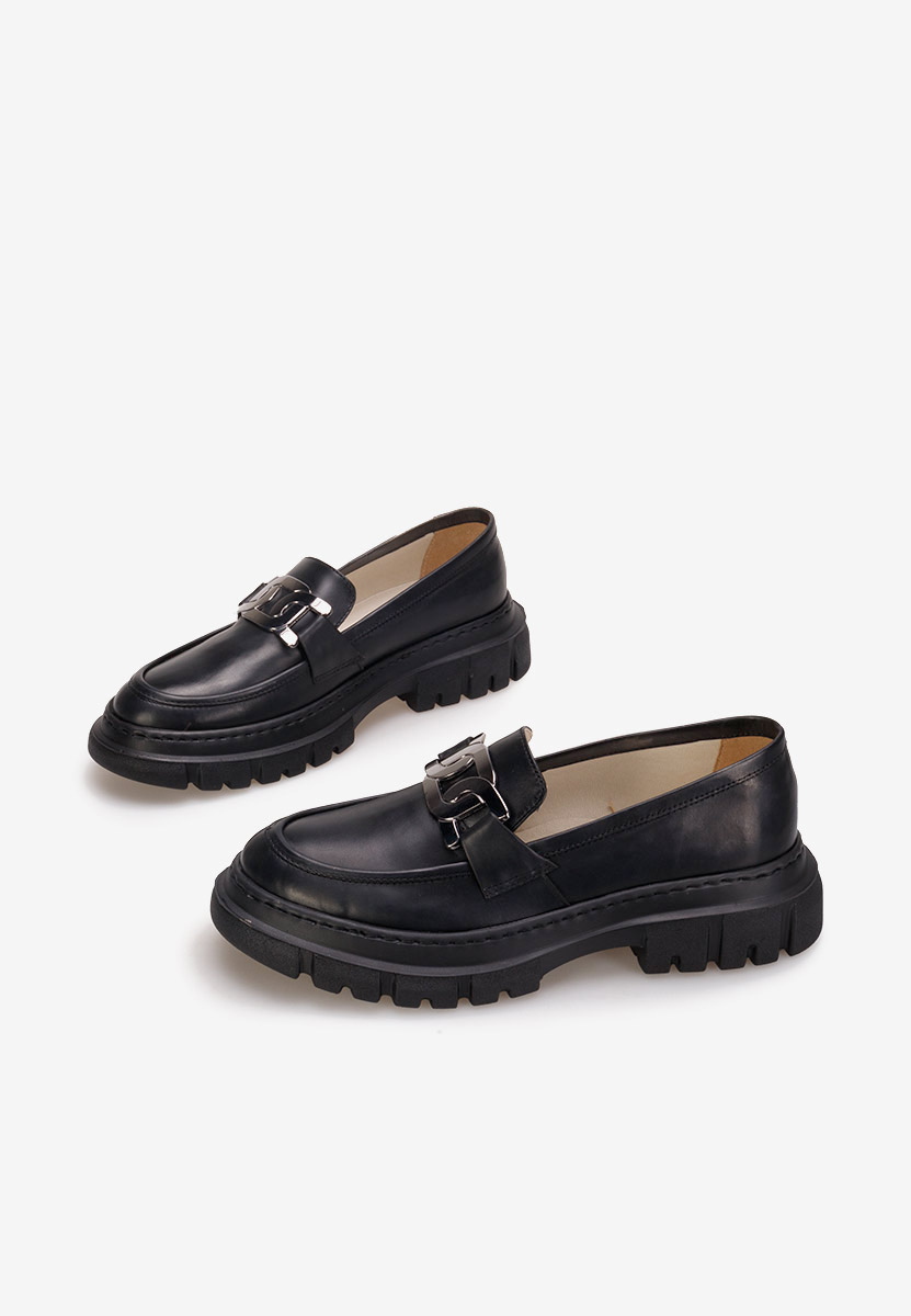 Mocasini piele naturala Haza V3 negri