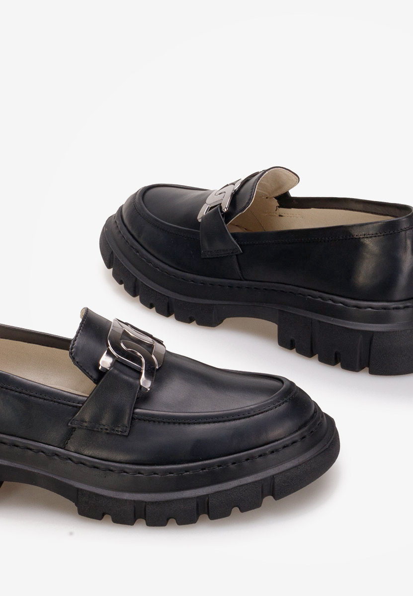 Mocasini piele naturala Haza V3 negri