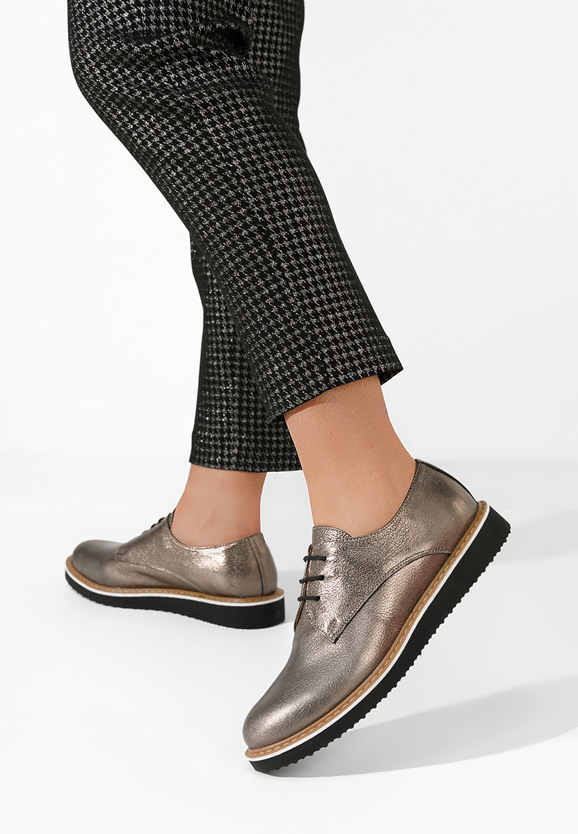 Pantofi derby piele Casilas bronze