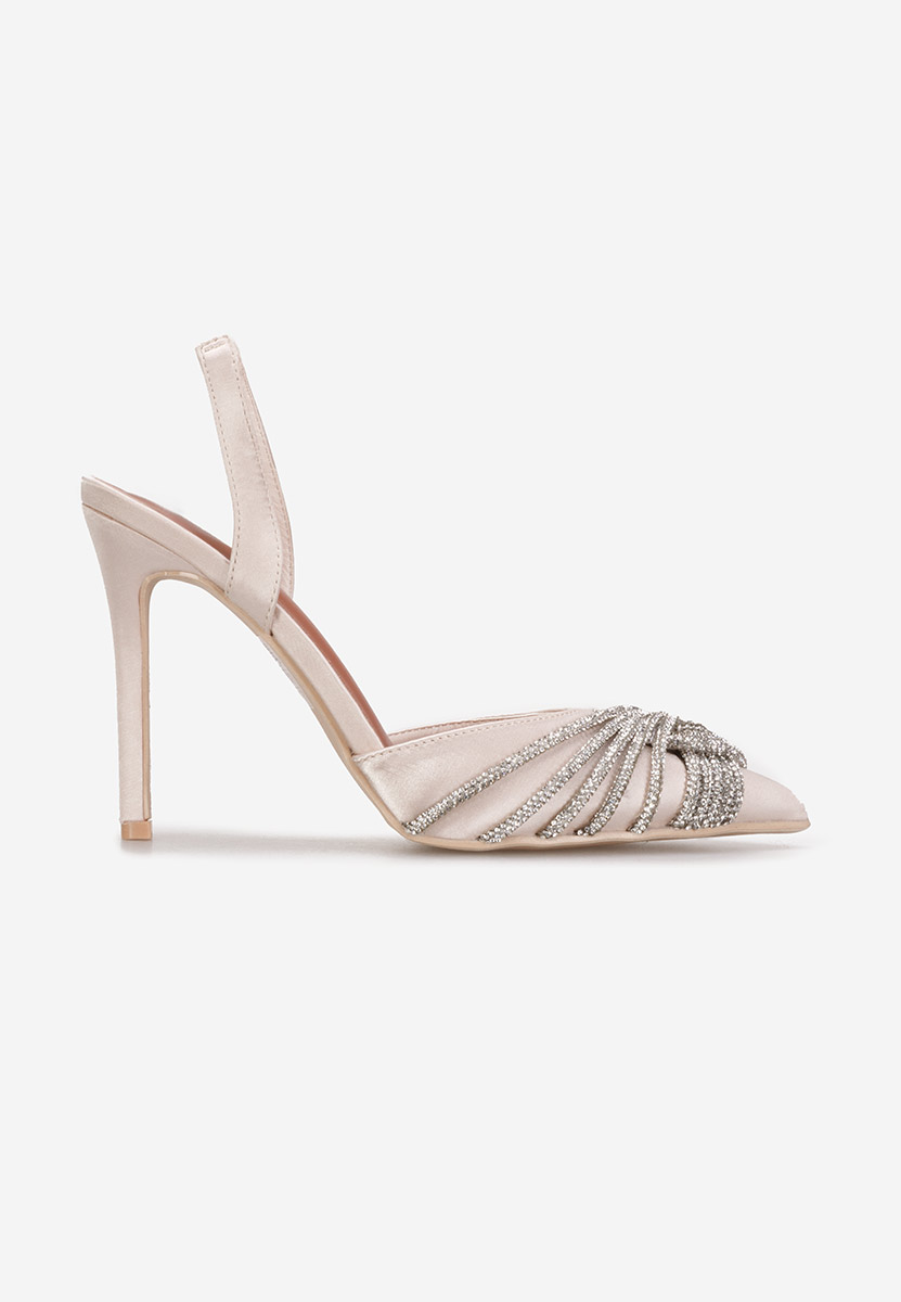 Pantofi stiletto eleganti Viviana champagne