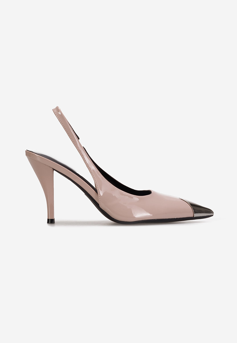 Pantofi stiletto slingback Rachel nude