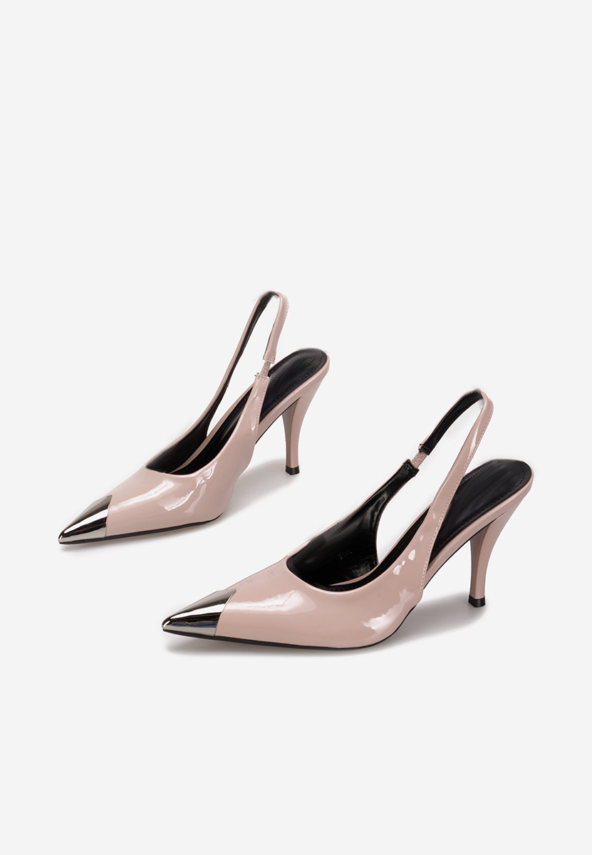 Pantofi stiletto slingback Rachel nude