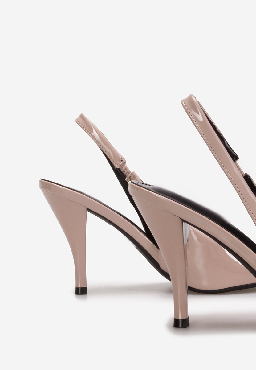 Pantofi stiletto slingback Rachel nude