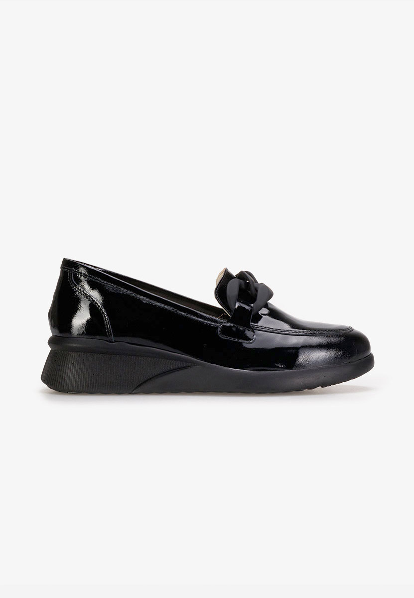 Mocasini piele naturala Leslie V2 negri