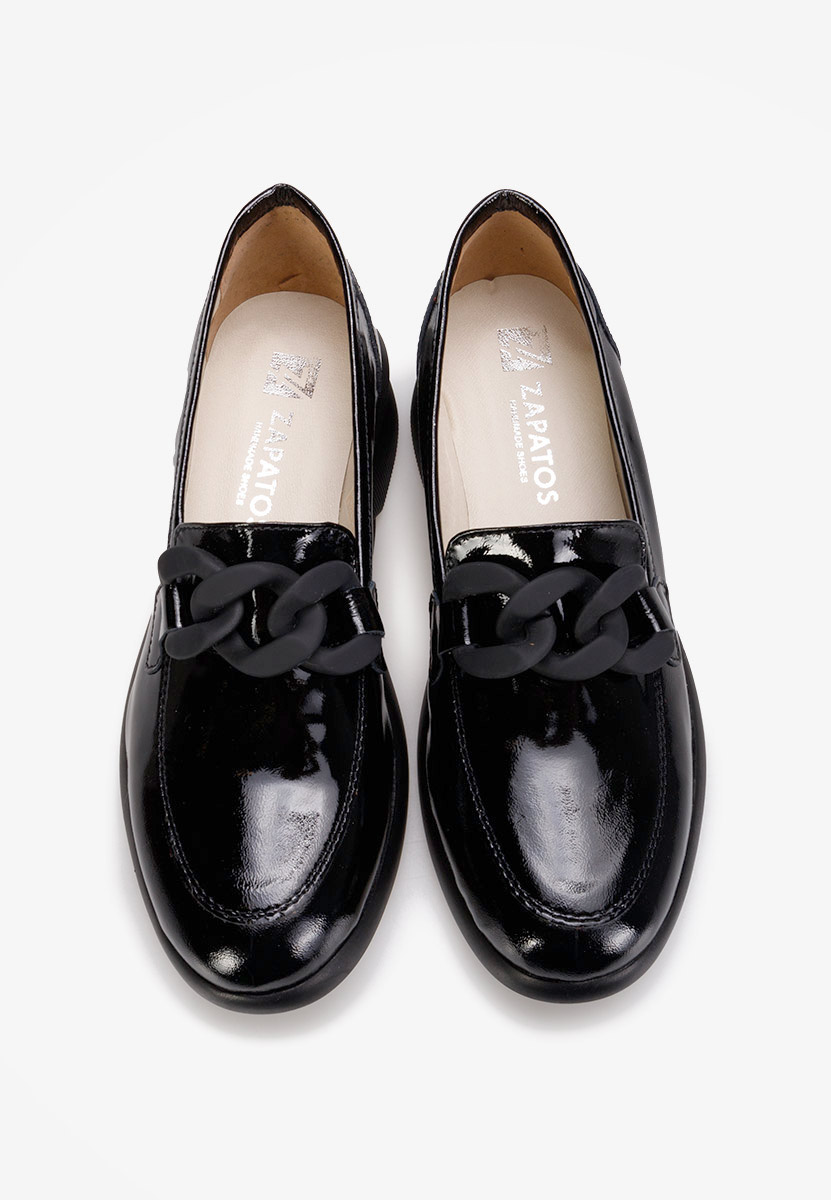 Mocasini piele naturala Leslie V2 negri
