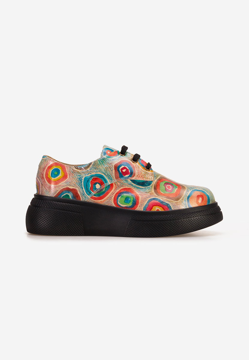 Pantofi casual dama piele Delisa V4 multicolori