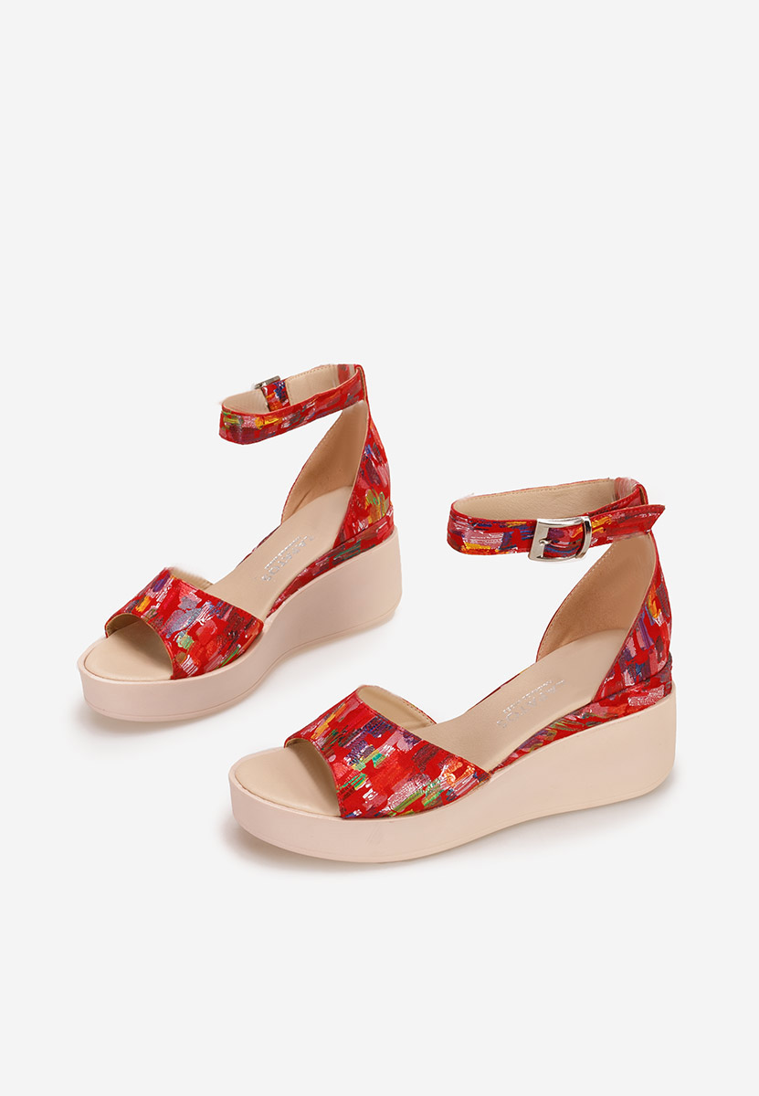 Sandale cu platformă piele Salegia V10 multicolore