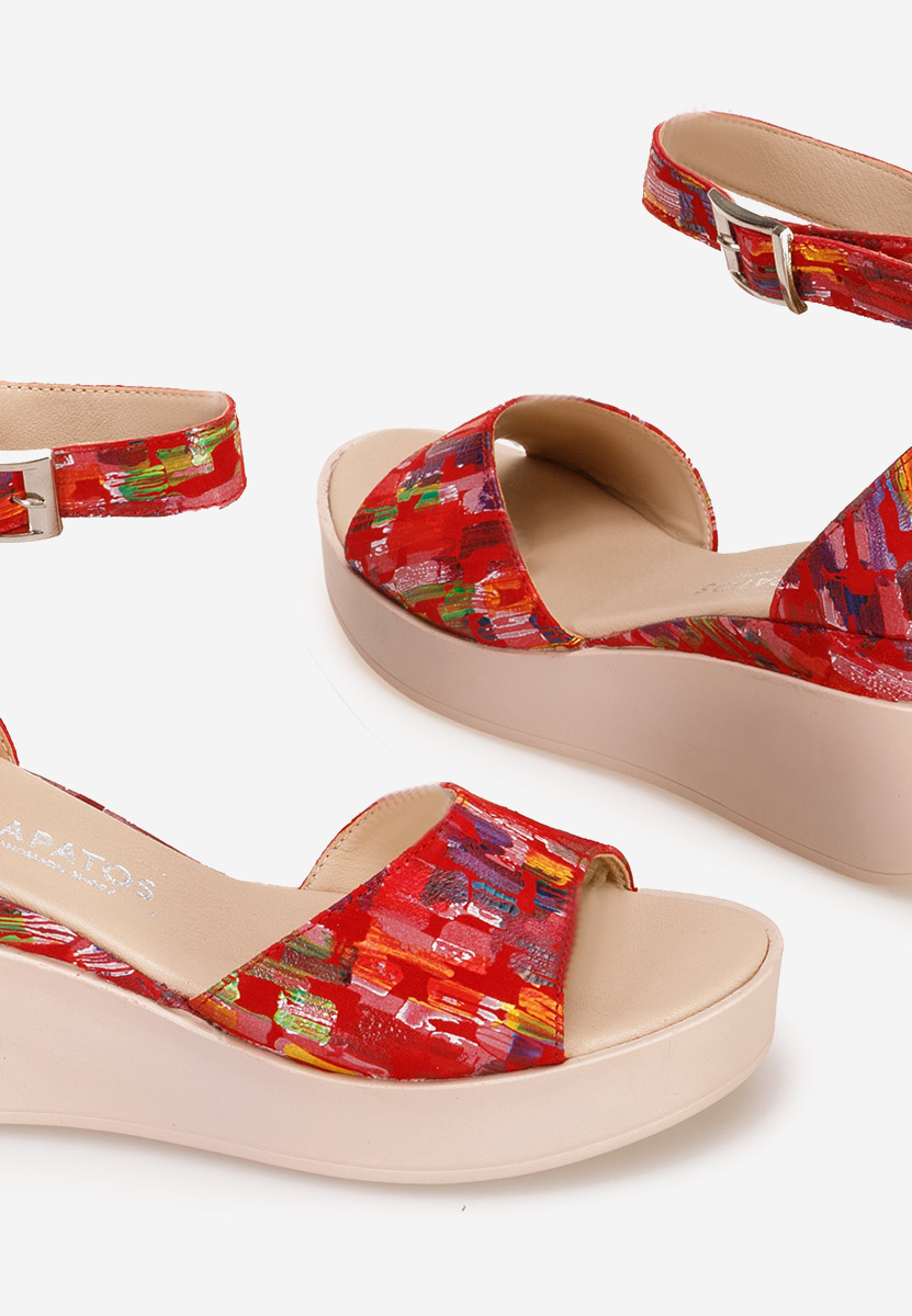 Sandale cu platformă piele Salegia V10 multicolore
