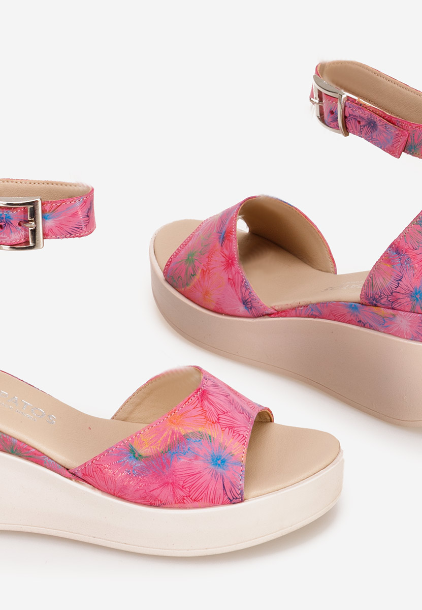 Sandale cu platformă piele Salegia V13 multicolore