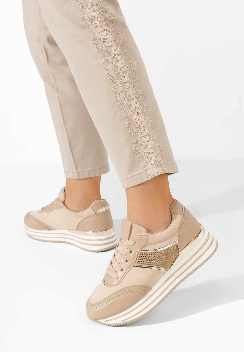 Sneakers cu platformă Marlia kaki