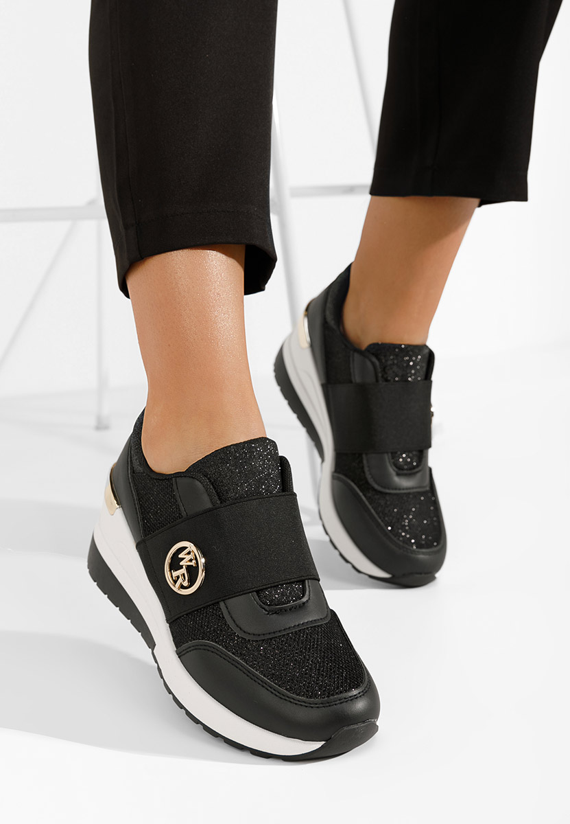 Sneakers cu platforma Salesia negri