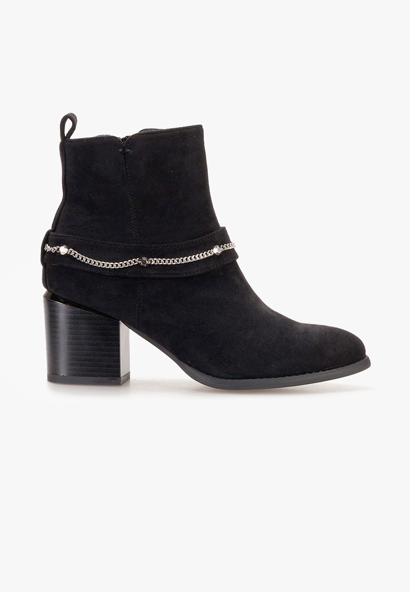 Botine cu toc gros Katilea negre