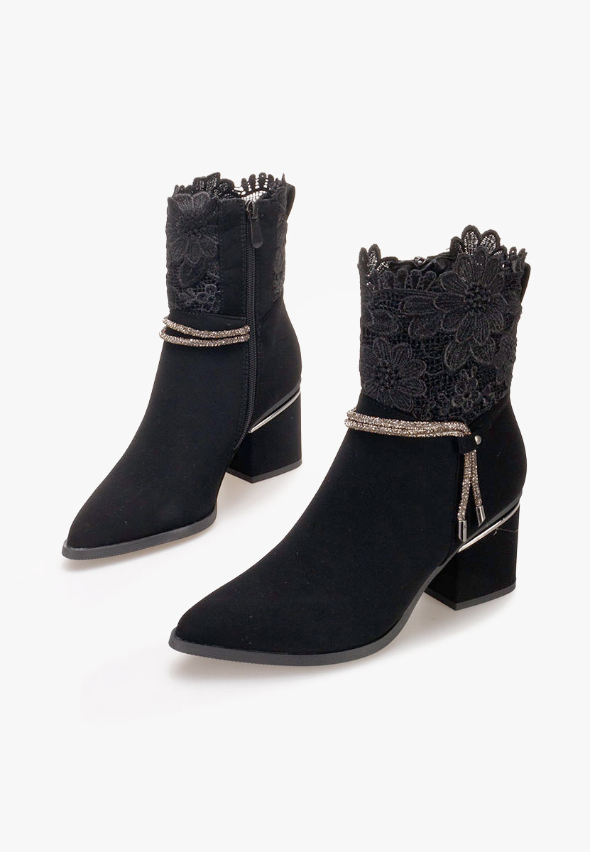 Botine dama elegante Selina negre