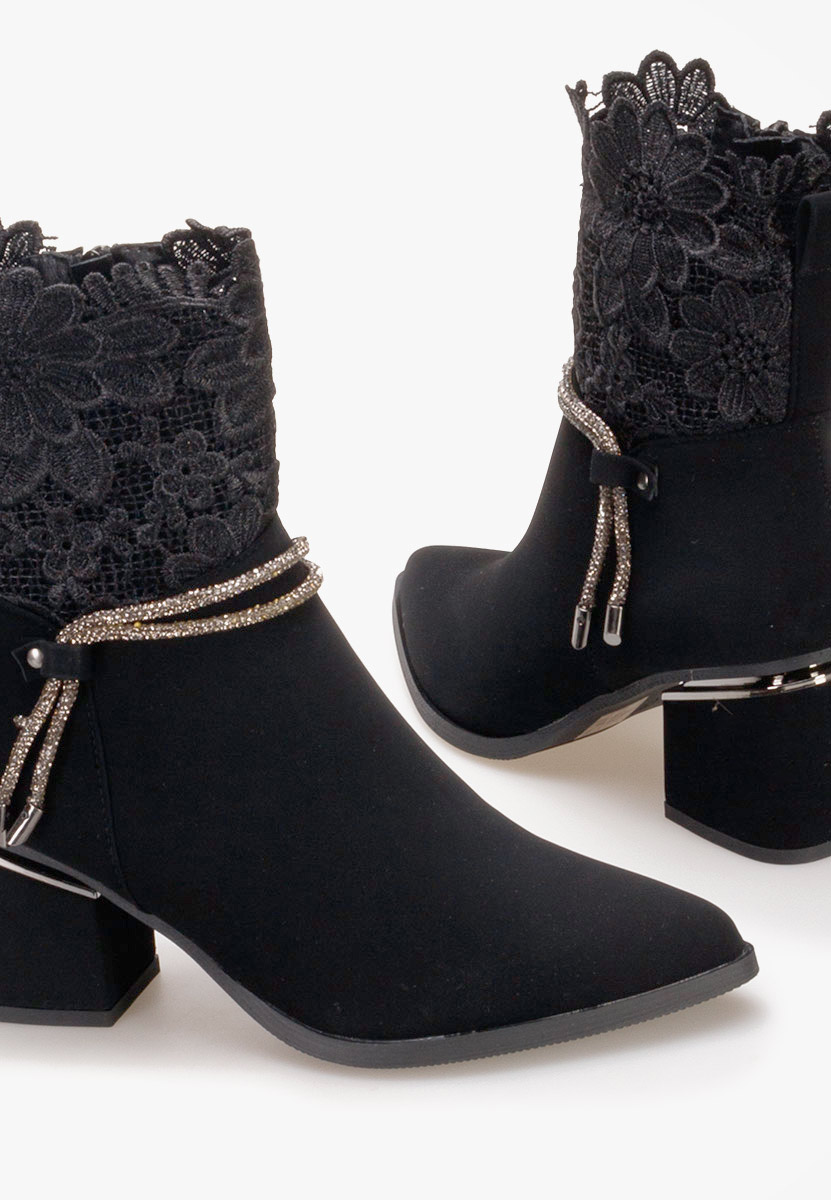 Botine dama elegante Selina negre
