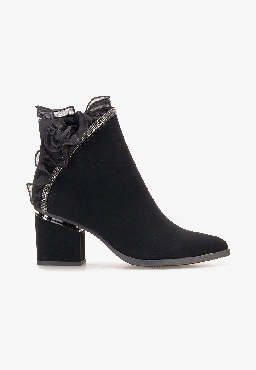 Botine elegante Monine negre