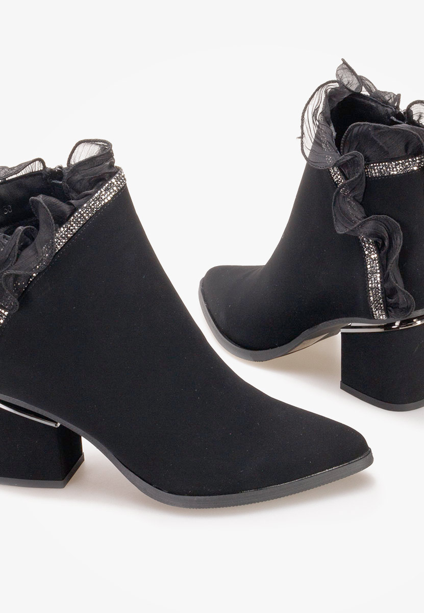 Botine elegante Monine negre