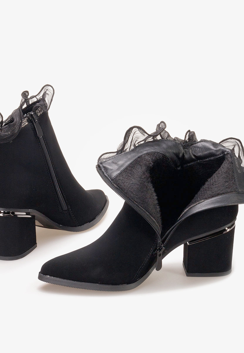 Botine elegante Monine negre