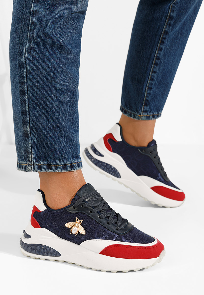 Sneakers cu platforma Ewina navy