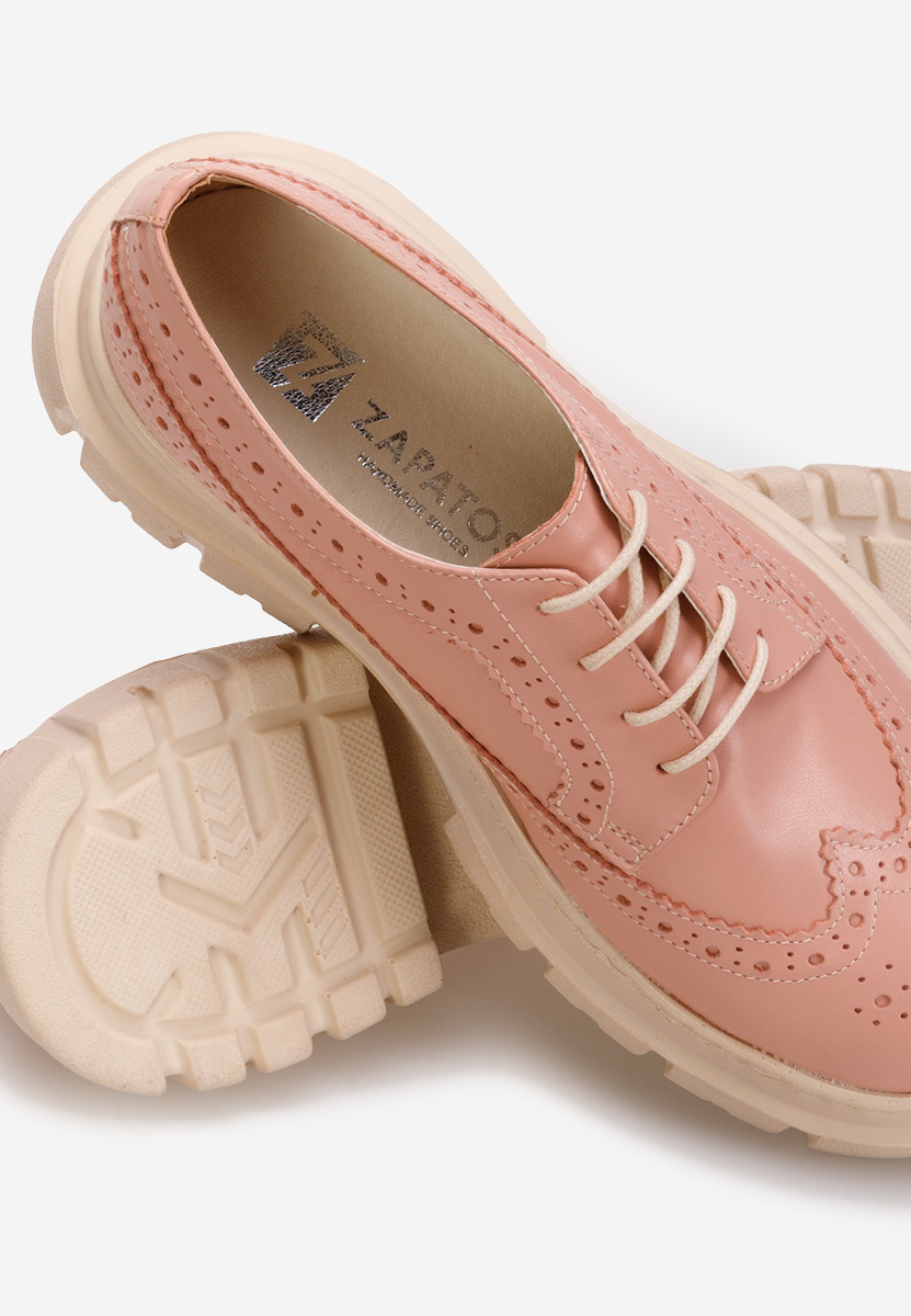 Pantofi dama brogue Henise V3 roz