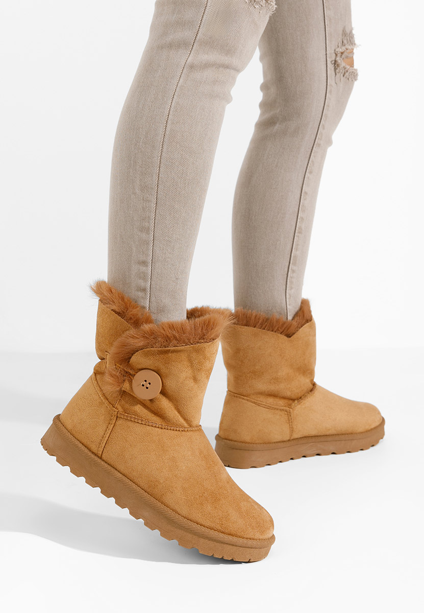 Cizme tip ugg Ember camel