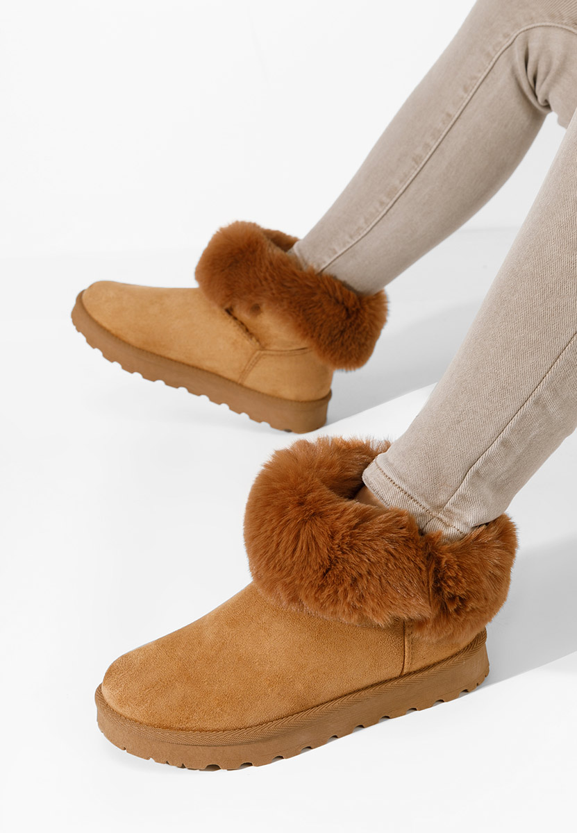 Cizme tip ugg Ember camel