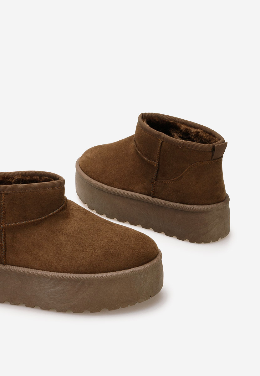 Cizme tip ugg Savieda maro