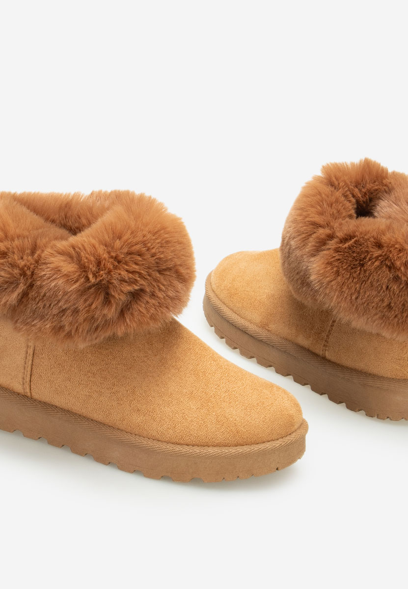 Cizme tip ugg Ember camel