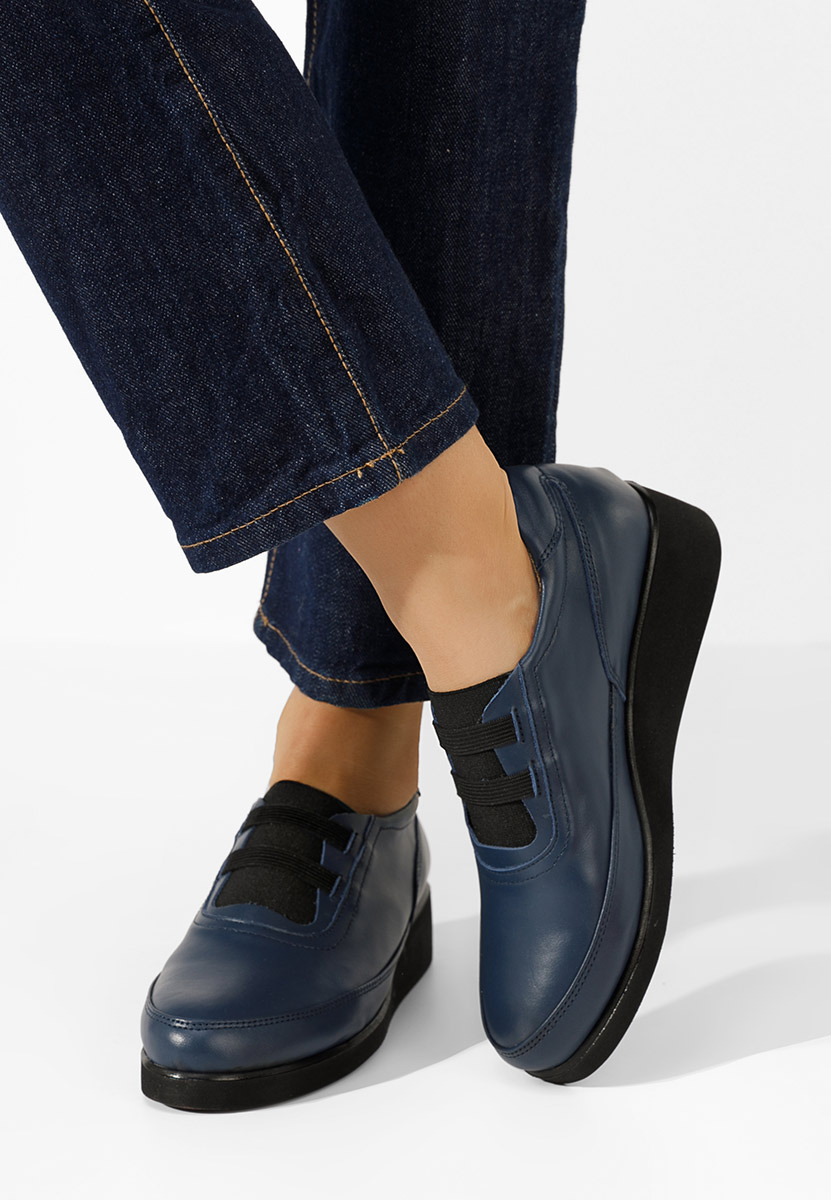 Pantofi casual dama piele Zelya navy