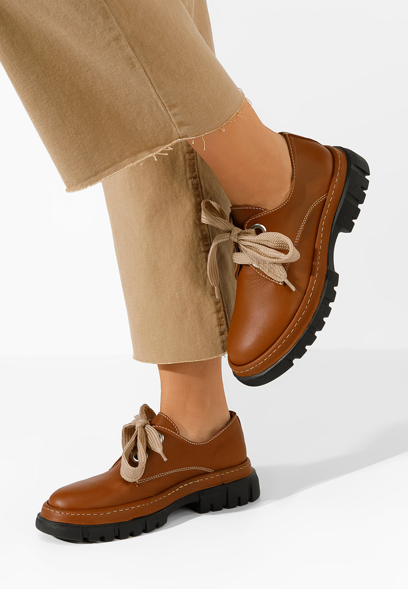 Pantofi casual dama piele Dasha V2 maro