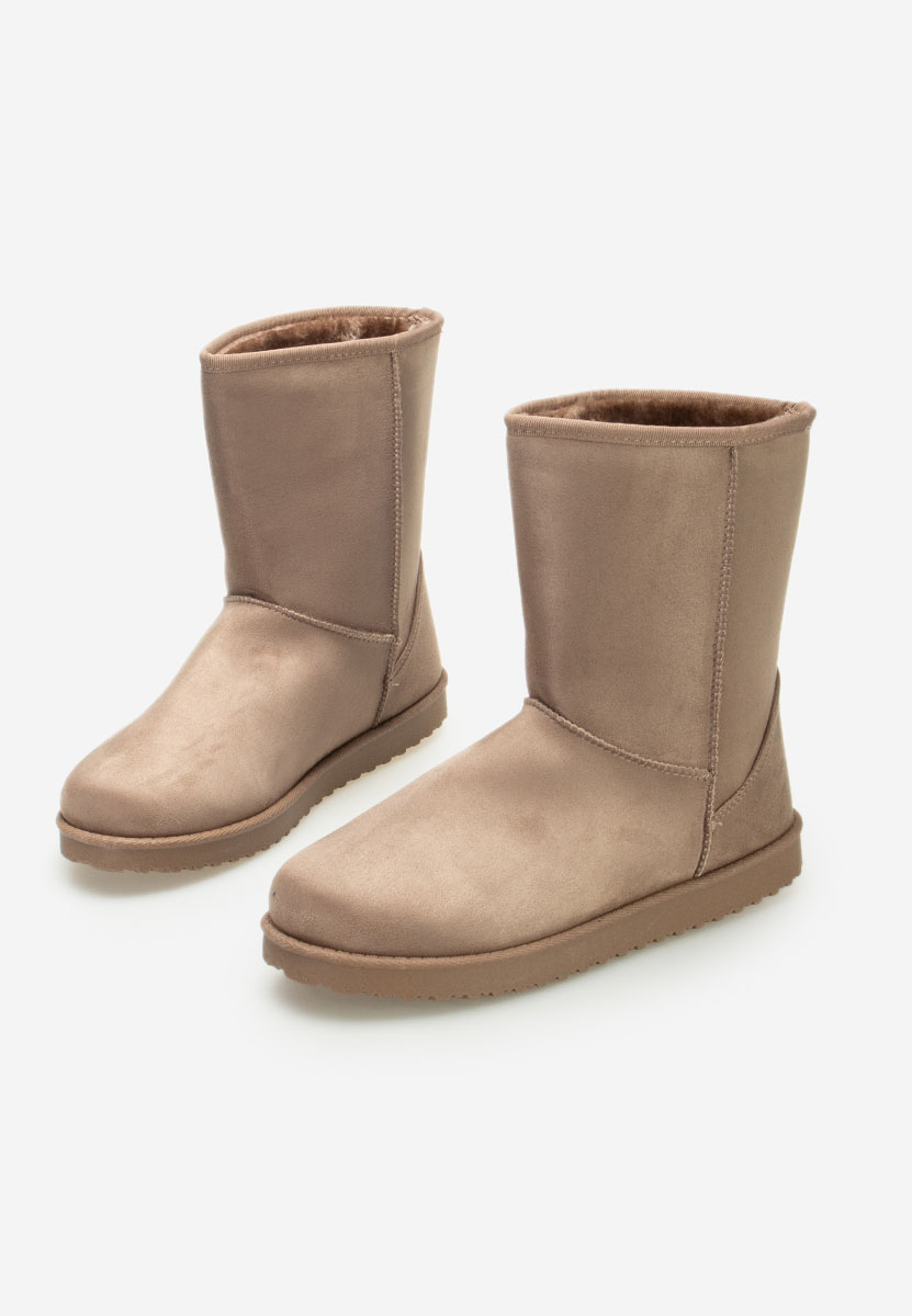 Cizme tip ugg Ozira camel kaki