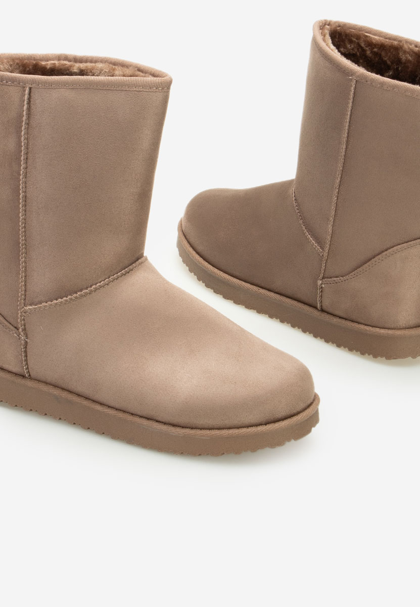 Cizme tip ugg Ozira camel kaki