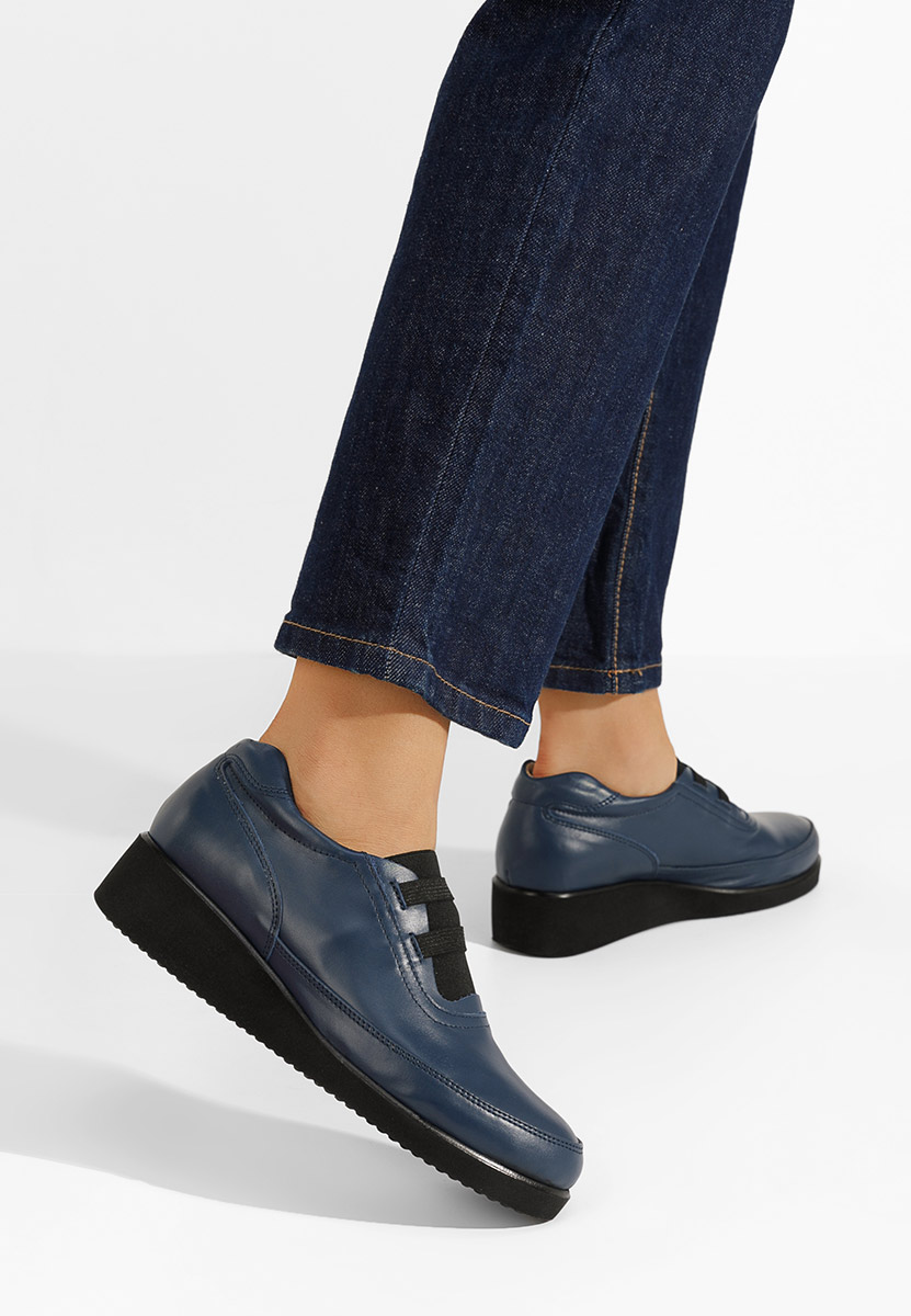 Pantofi casual dama piele Zelya navy