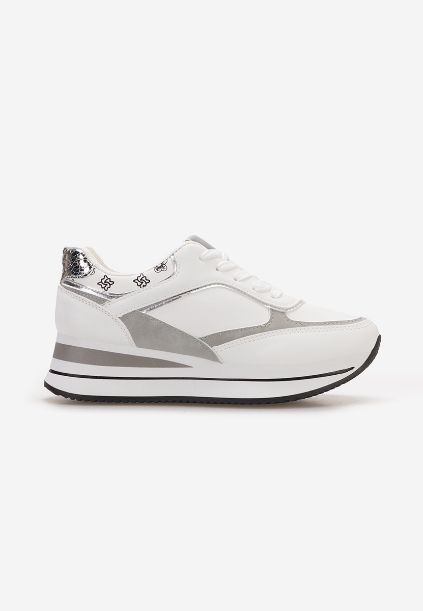 Sneakers cu platforma Aralda albi