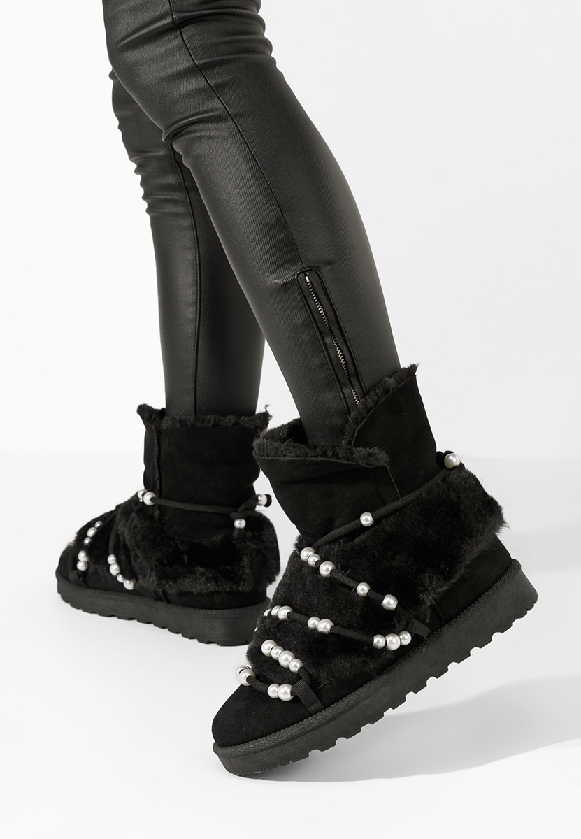 Cizme tip ugg Belvia negre