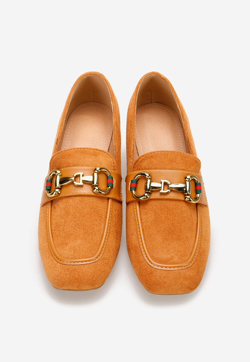 Mocasini cu toc Nasha camel