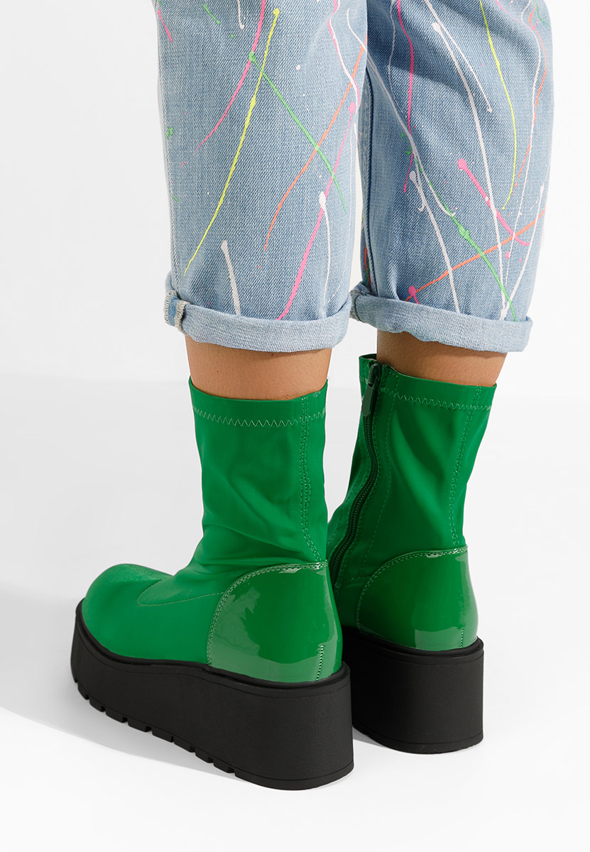 Ghete cu platformă Hannah verzi