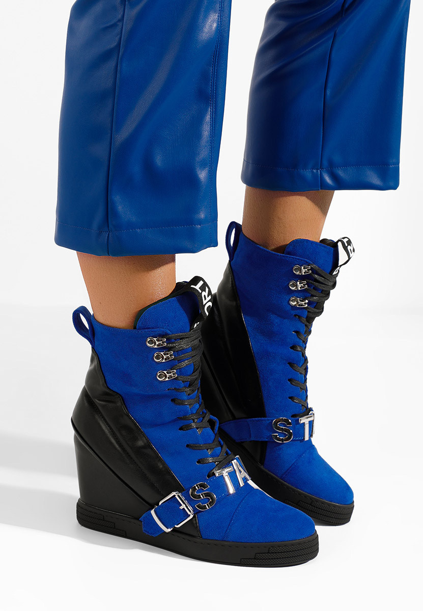 Sneakers cu platforma Candy albastri