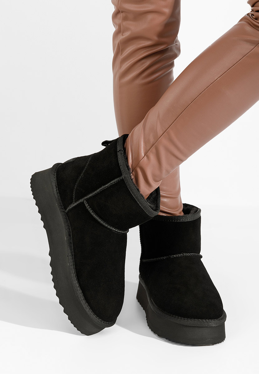 Cizme tip ugg Diorela negre