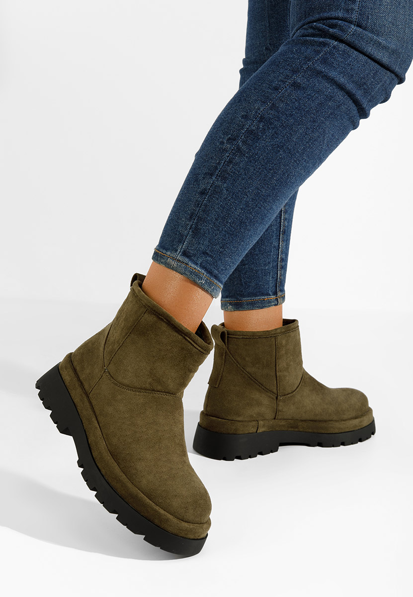 Cizme tip ugg Tenderly verzi