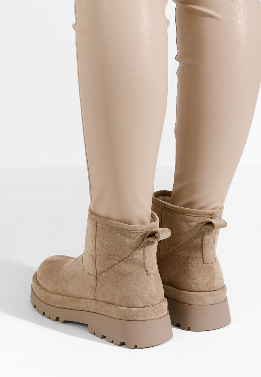 Cizme tip ugg Tenderly kaki