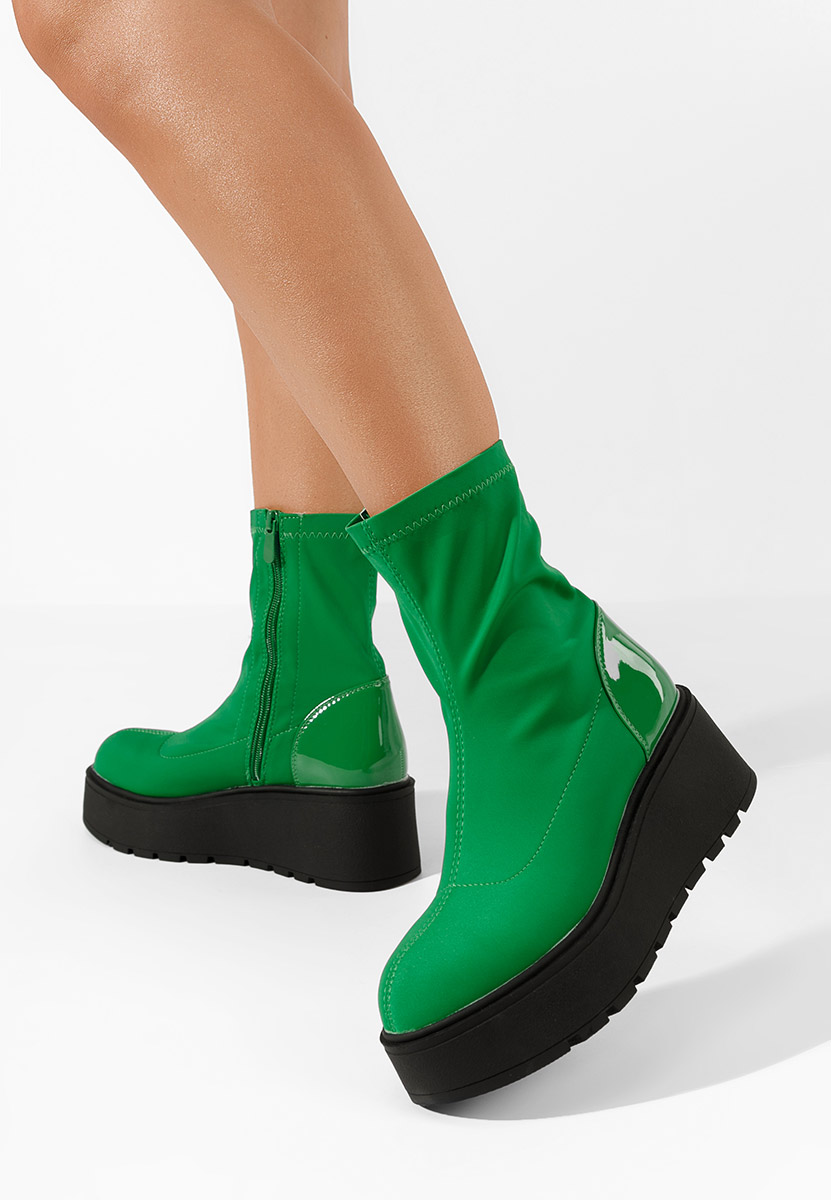 Ghete cu platformă Hannah verzi