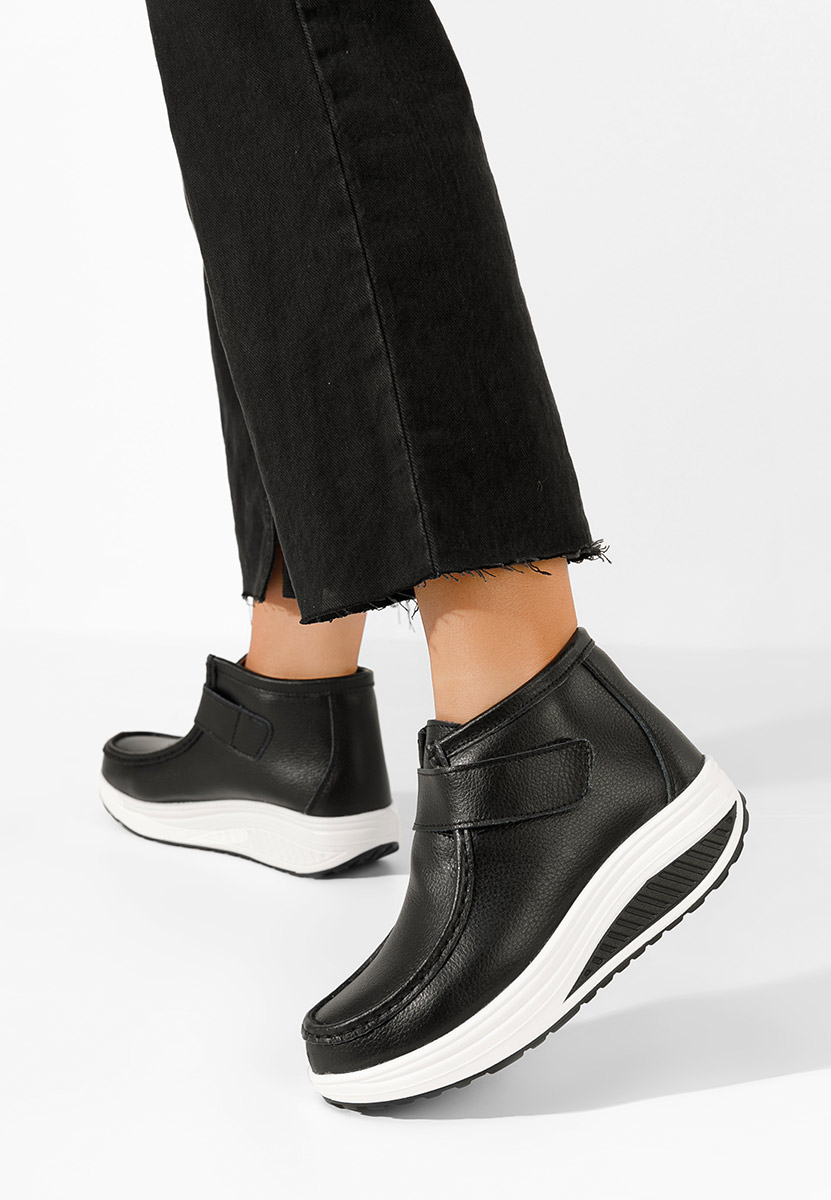 Ghete dama piele Valara negre